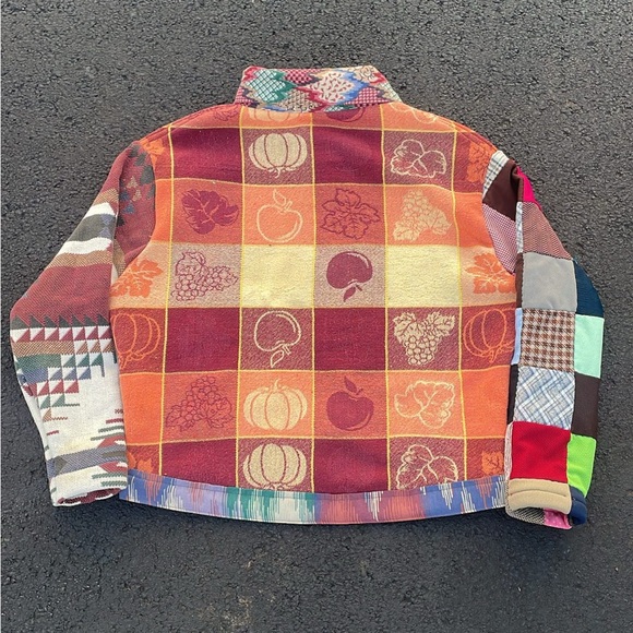 custom upcycled patchwork jacket - Picture 3 of 4